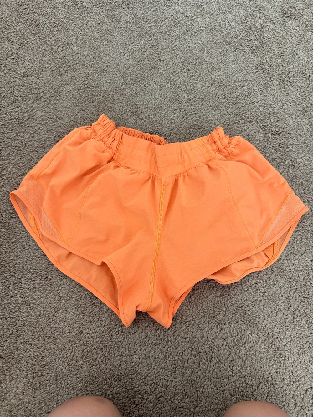 lululemon athletica Neon Orange Run Shorts